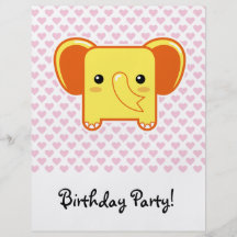 Éléphant de Kawaii Prospectus Personnalisés