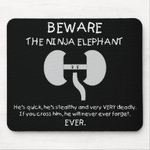 Éléphant de Ninja ! Tapis De Souris