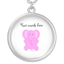 Éléphant de roses pâles pendentifs