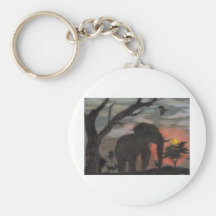 Éléphant d'ombre porte-clé