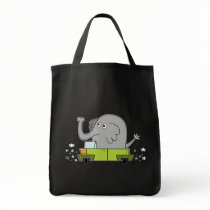 Elephant Driving a Car - Grocery Tote Tote Bag