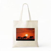 Elephant family tote bag