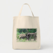 Elephant Family  Canvas Bag
