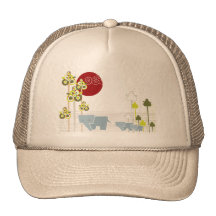 Elephant Family in the Forest Cap Hats