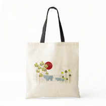 Elephant Family in the Forest Cute Custom Tote Bag