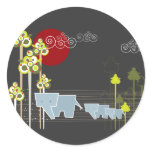 Elephant Family in the Forest Sticker