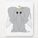 Éléphant gentil à croquer d'ange tapis de souris