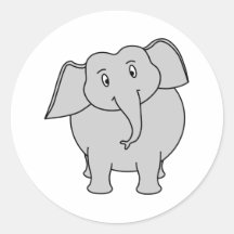 Éléphant gris autocollant