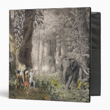 Elephant hunt in the region of Logalla, from 'Trav Binder