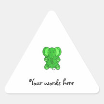 Elephant in light green glitter.png stickers