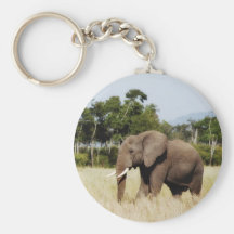 Elephant in Masai Mara, Kenya keychain