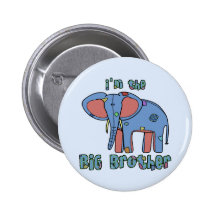 Éléphant je suis le bouton de frère badge avec épingle
