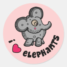 Elephant Love Stickers