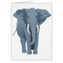 Éléphant majestueux carte de vœux