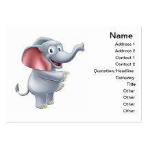 Elephant Pointing Business Card Templates
