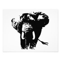 Elephant Pop Art Custom Announcements