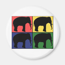 Elephant Pop Art Fridge Magnet