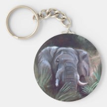 Elephant Portrait Keychain