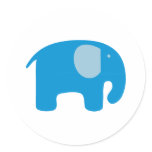 Elephant Round Stickers