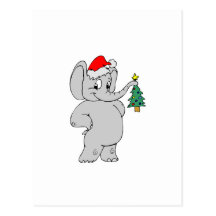 Elephant (Santa Hat) Postcards