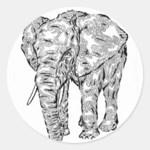 "Elephant Spirit" - surreal totem animal Sticker