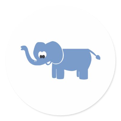 Elephant Round Stickers by Thinkdifferent
