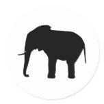 Elephant Round Sticker