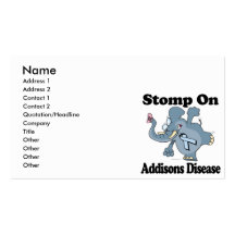Elephant Stomp On Addisons Disease Business Card Template