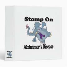 Elephant Stomp On Alzheimers Disease 3 Ring Binders