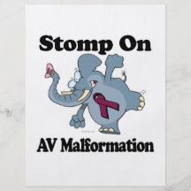Elephant Stomp On AV Malformation Flyer Design