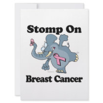 Elephant Stomp On Breast Cancer Invitations