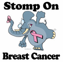 Elephant Stomp On Breast Cancer Photo Sculpture