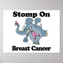 Elephant Stomp On Breast Cancer Print
