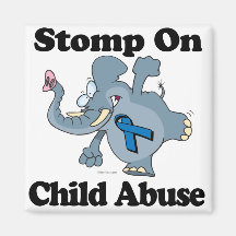 Elephant Stomp On Child Abuse Magnets