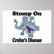Elephant Stomp On Crohns Disease (purple) Poster