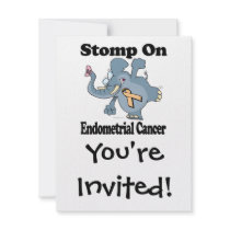 Elephant Stomp On Endometrial Cancer Custom Announcement