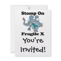 Elephant Stomp On Fragile X Invitation