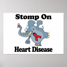 Elephant Stomp On Heart Disease Poster