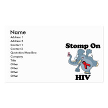 Elephant Stomp On HIV Business Card Templates