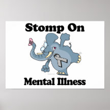 Elephant Stomp On Mental Illness Poster