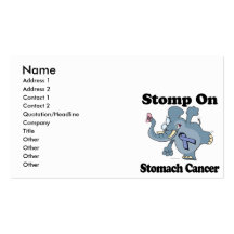 Elephant Stomp On Stomach Cancer Business Cards