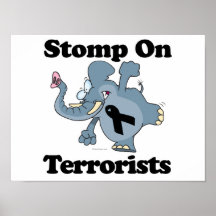 Elephant Stomp On Terrorists Print