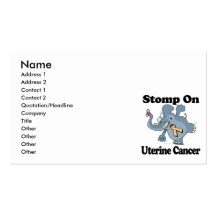 Elephant Stomp On Uterine Cancer Business Card Templates