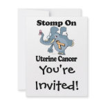 Elephant Stomp On Uterine Cancer invitations