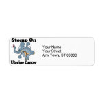 Elephant Stomp On Uterine Cancer Return Address Label