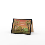 Elephant Sunset Seasons Card