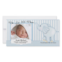 Elephant Sweet Baby Boy Birth Picture Card