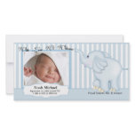 Elephant Sweet Baby Boy Birth photo cards