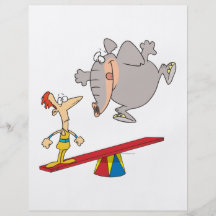 elephant teeter totter doom cartoon personalized flyer