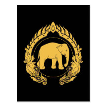 Éléphant thaïlandais cartes postales